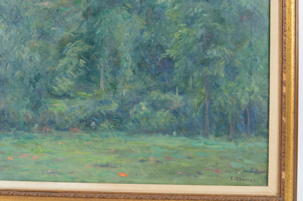 Ernest Harrison Barnes Oil on Canvas Landscape