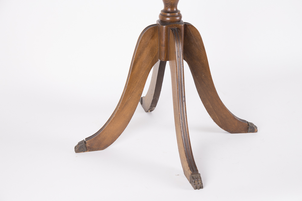 Leather-Topped Drum Table