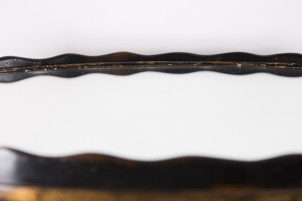 Mirrored Piecrust Table with Handles