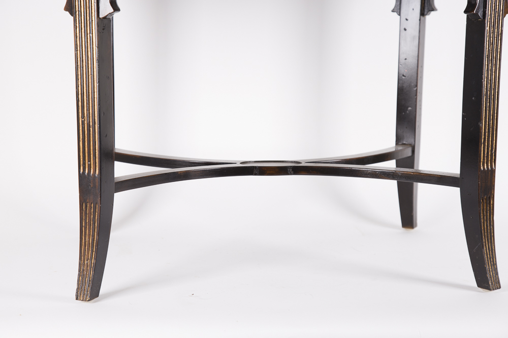 Mirrored Piecrust Table with Handles