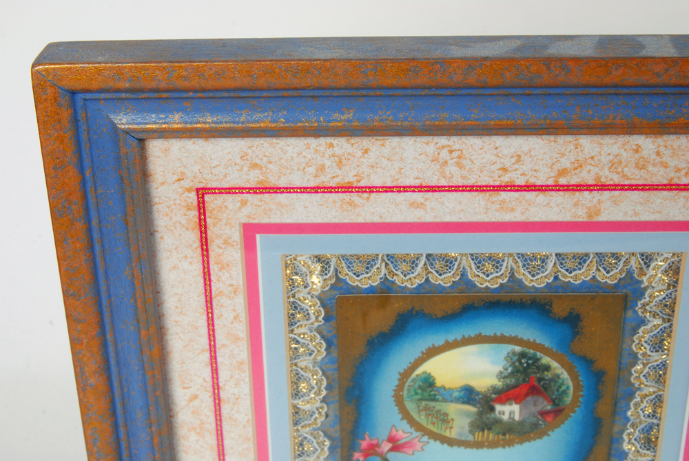 Antique Postcards Framed By Dark Angel