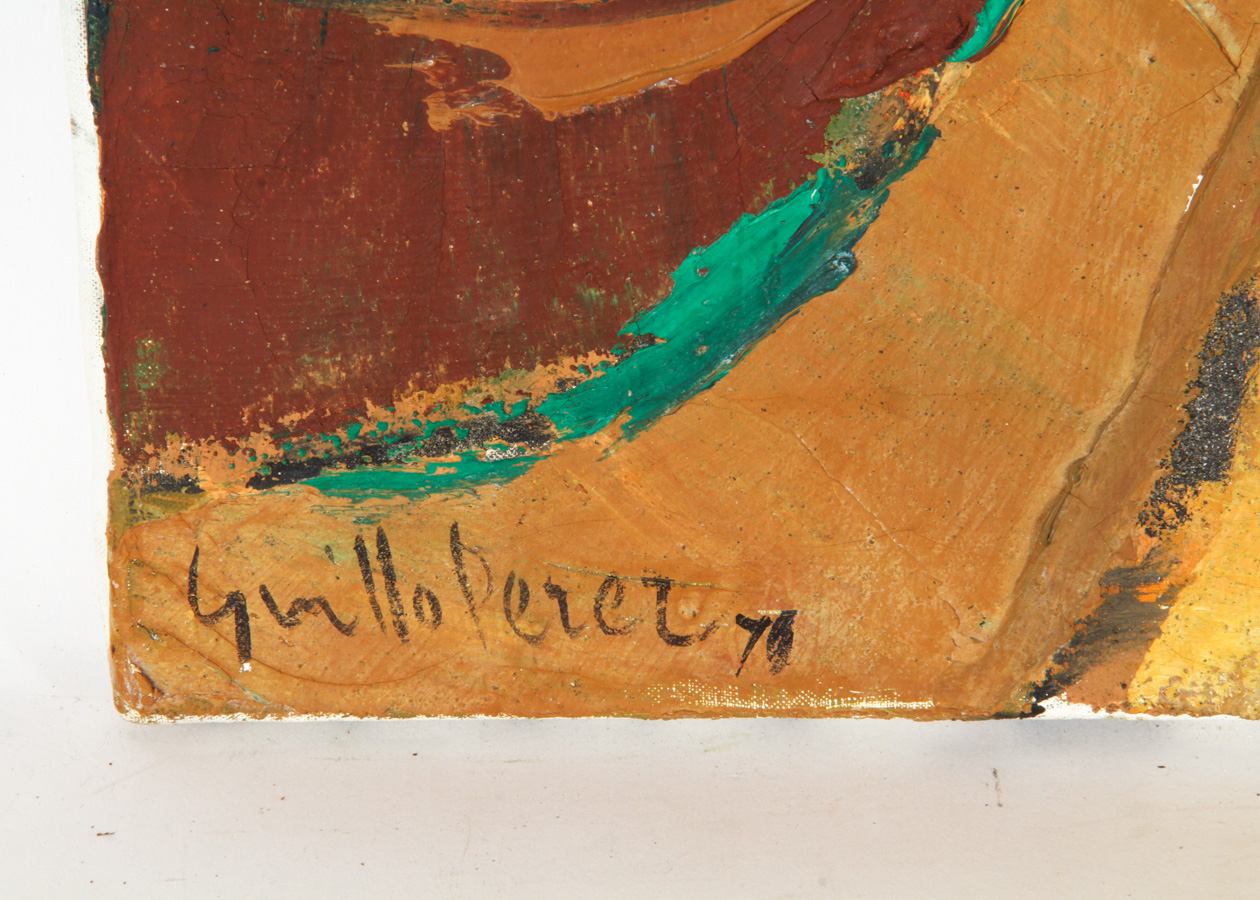 Guillo Perez Signed Oil Painting on Canvas