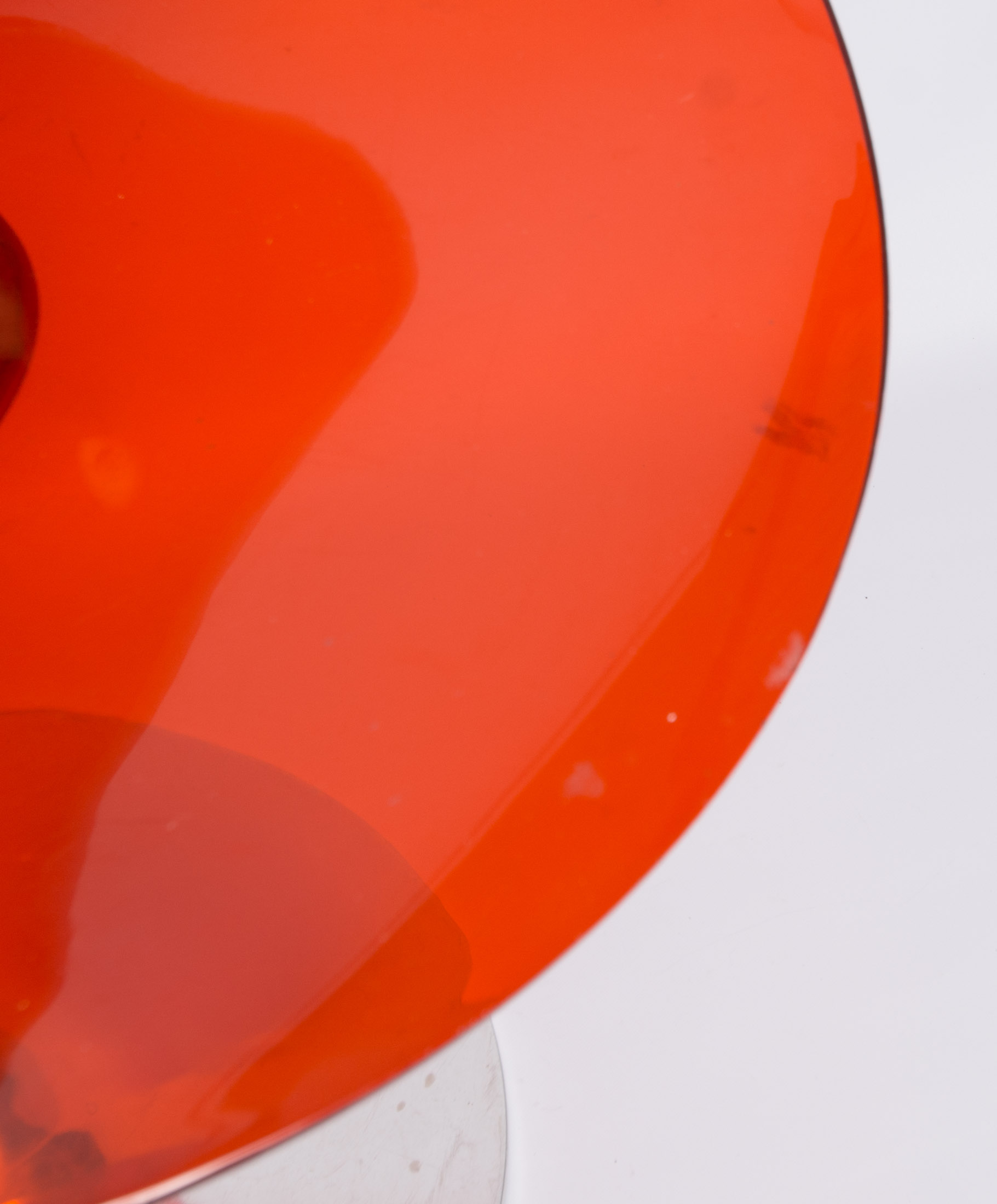 Red Acrylic Swivel Chair in the Style of Phillipe Starck