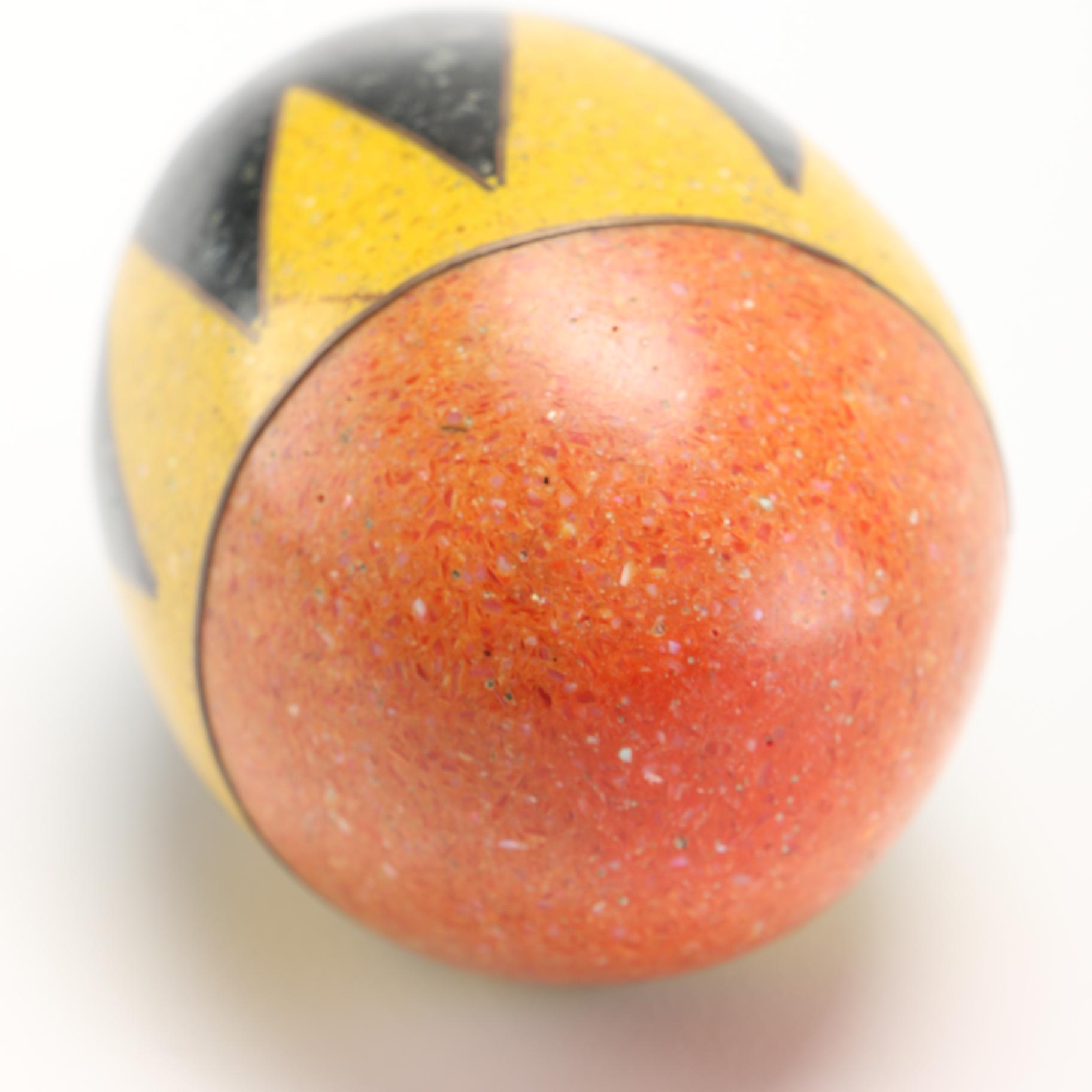 Black, Yellow, & Orange Decorative Egg