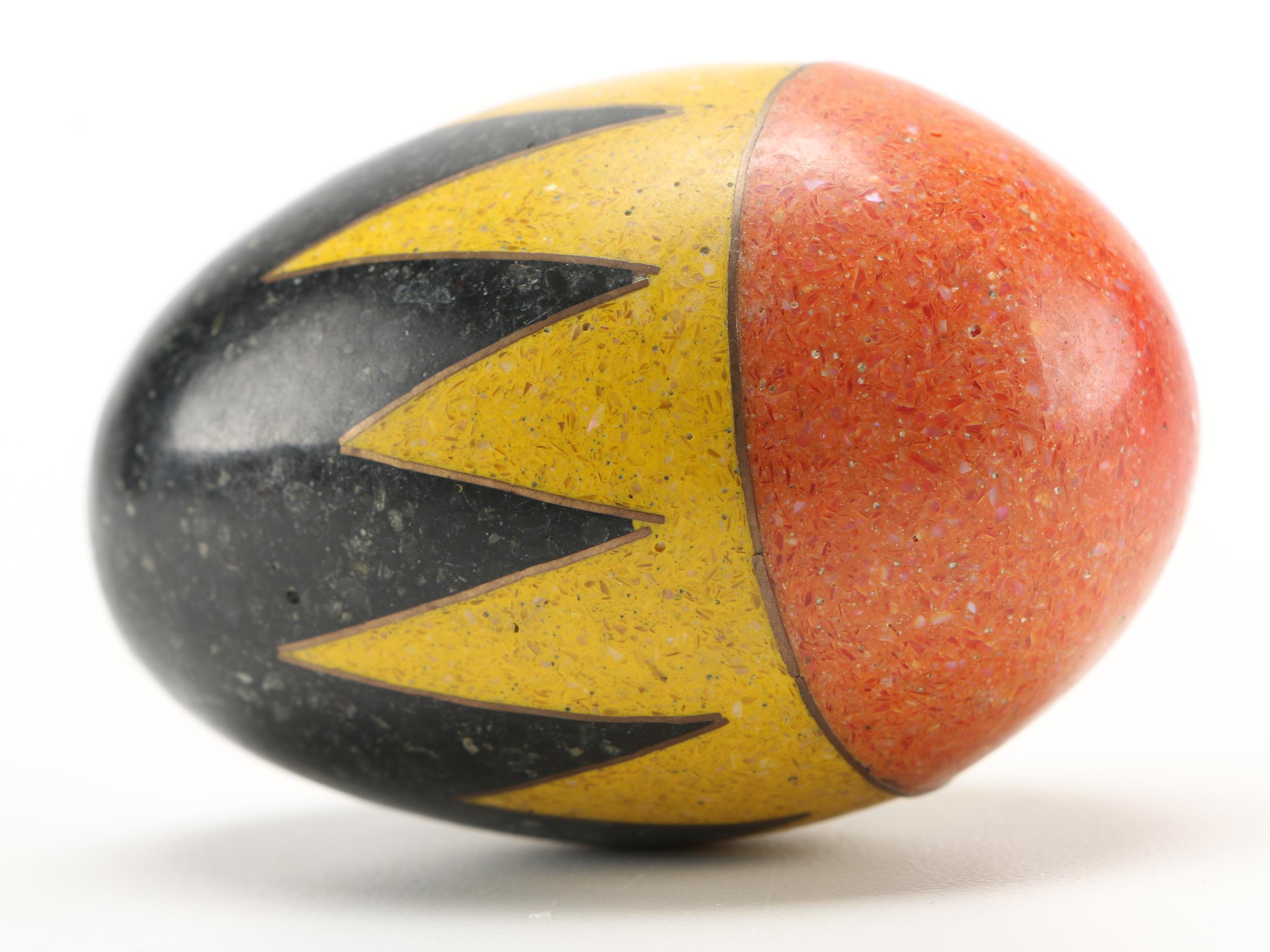 Black, Yellow, & Orange Decorative Egg