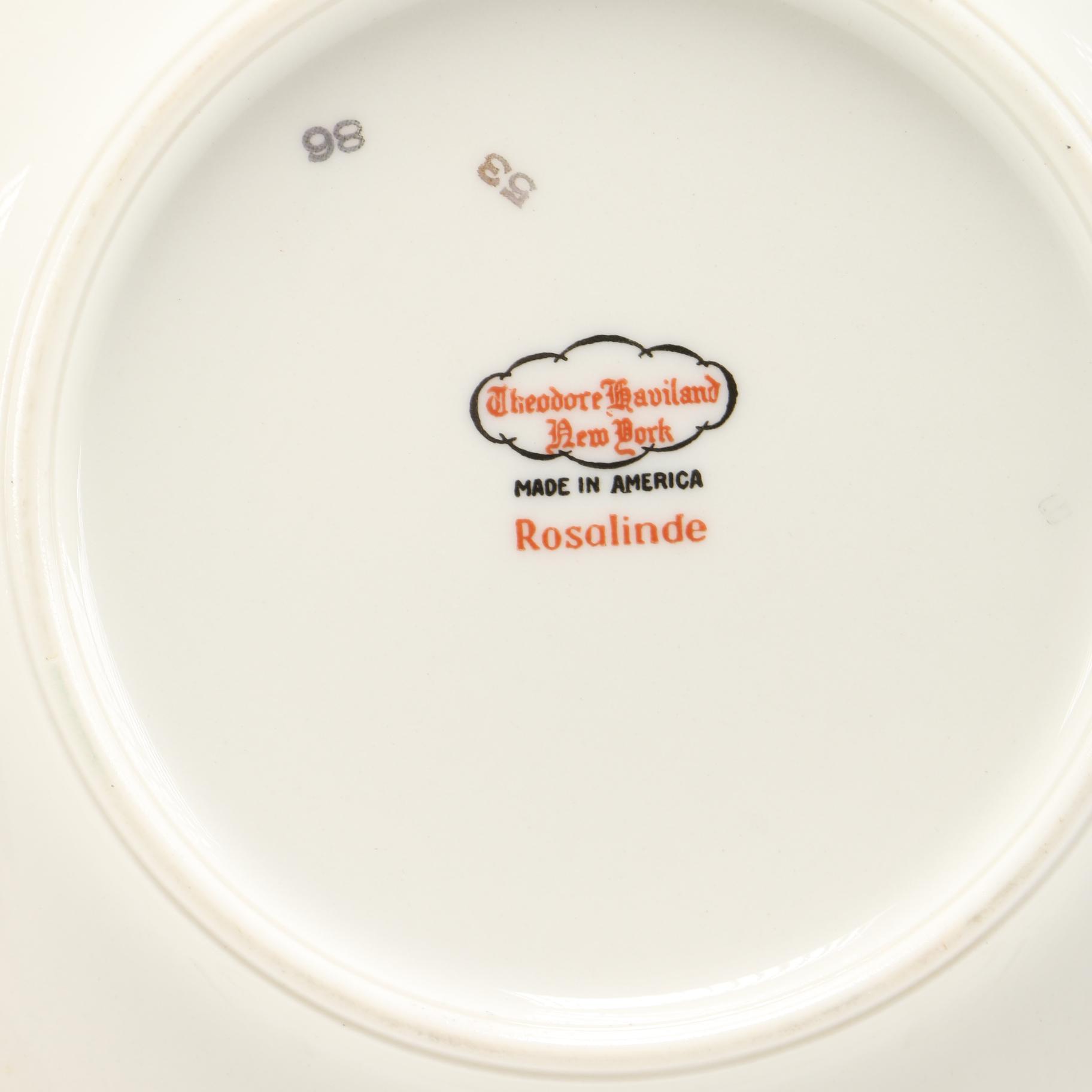 Set of Haviland "Rosalinde" China Tableware