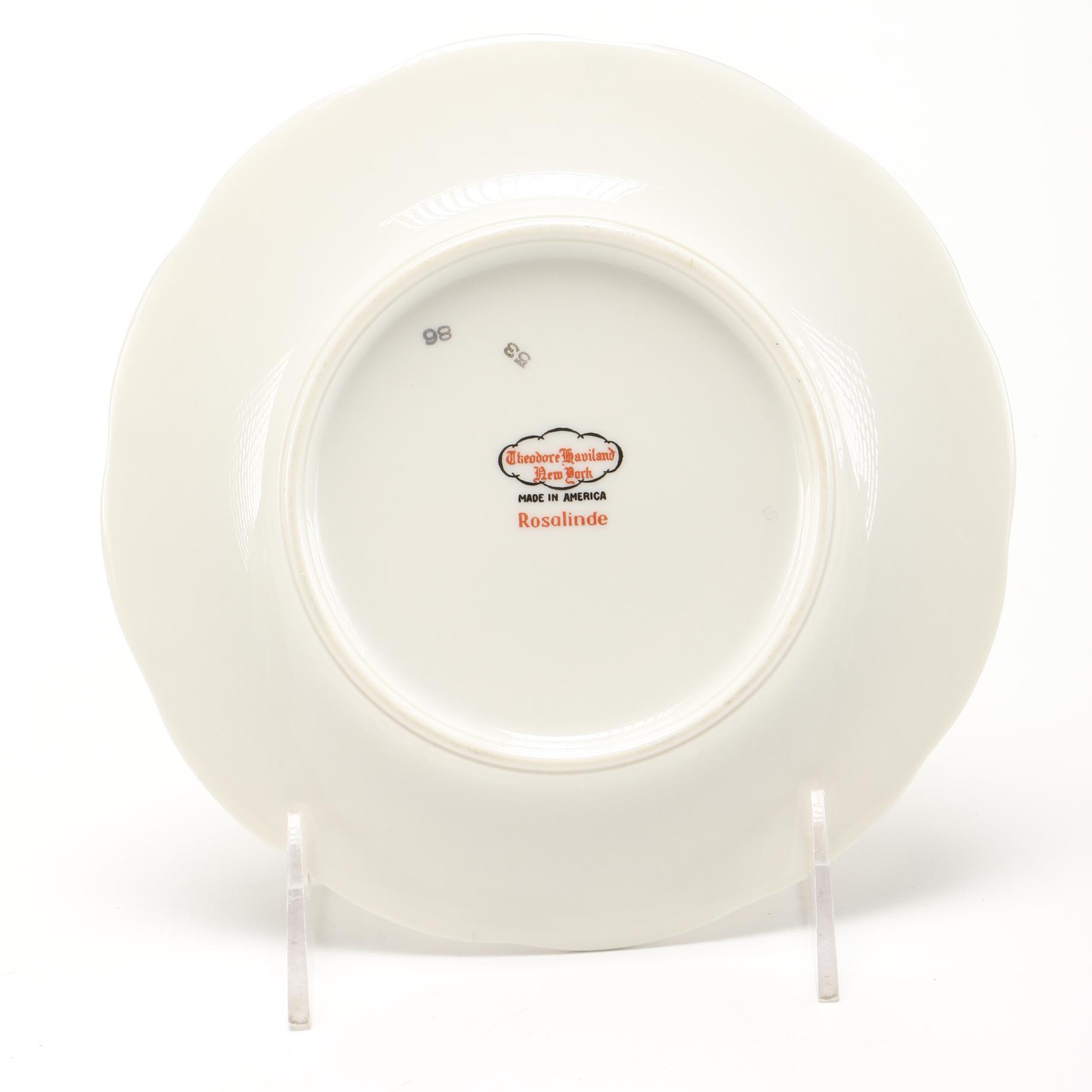 Set of Haviland "Rosalinde" China Tableware