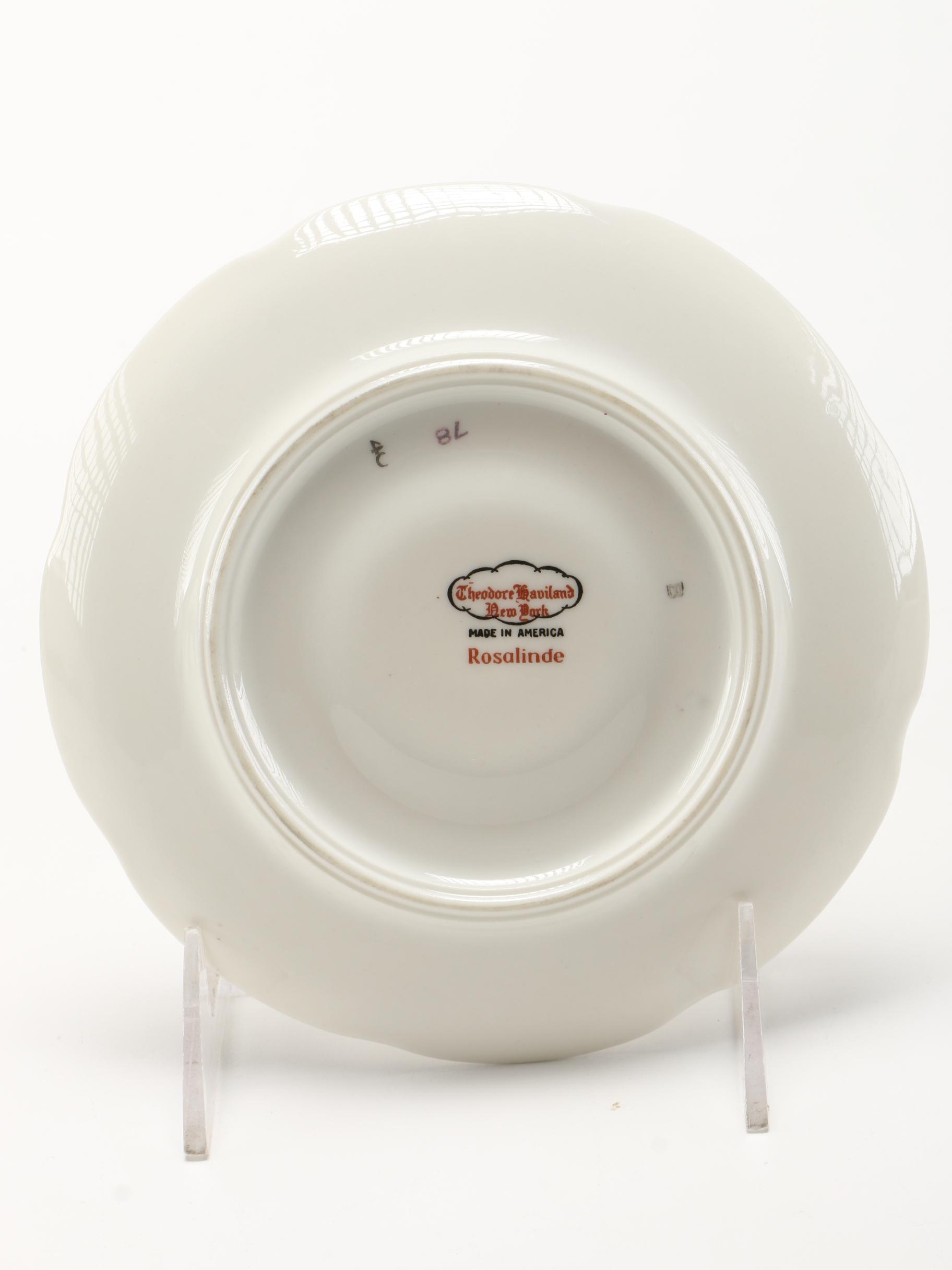 Set of Haviland "Rosalinde" China Tableware