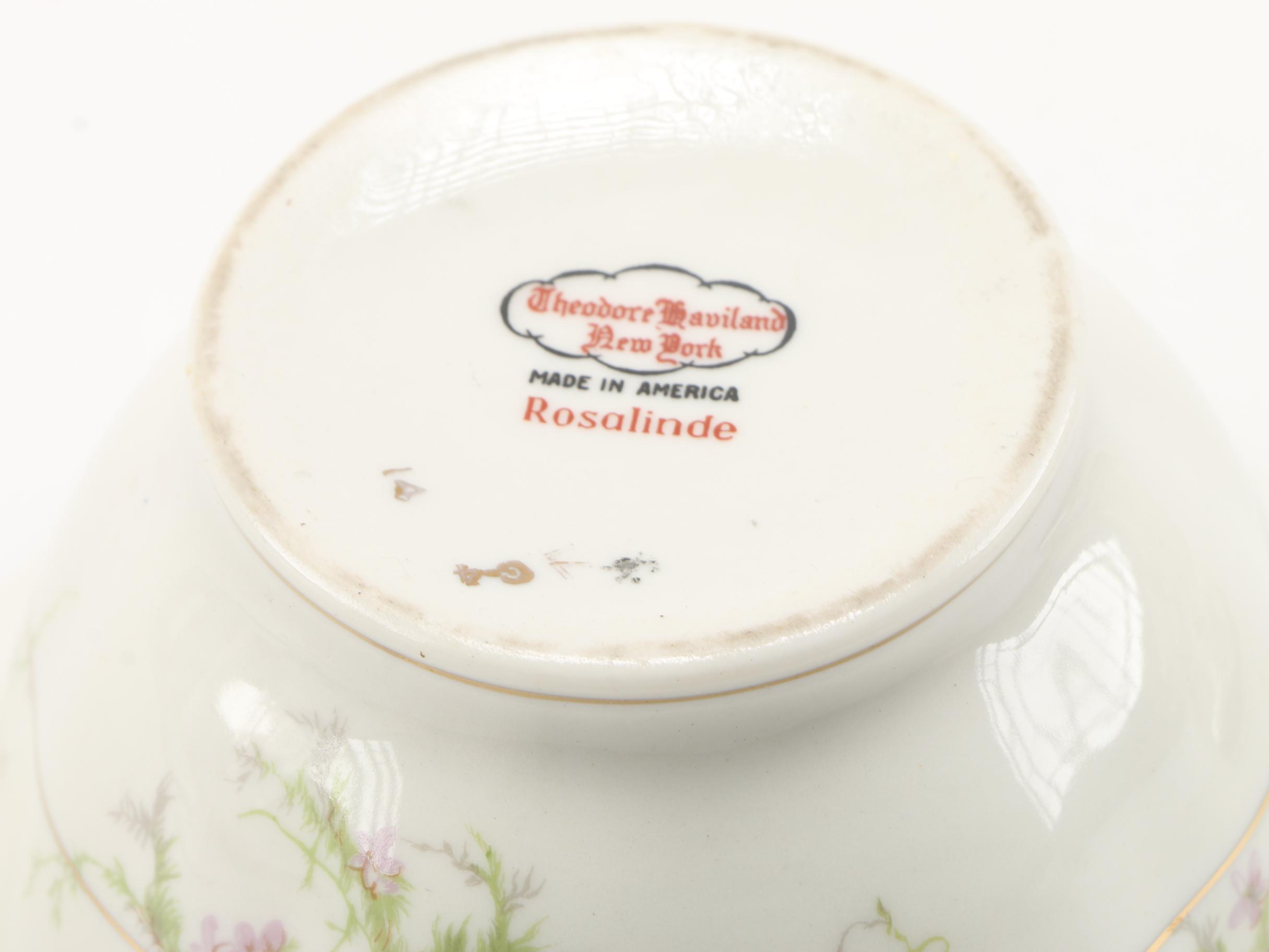 Set of Haviland "Rosalinde" China Tableware