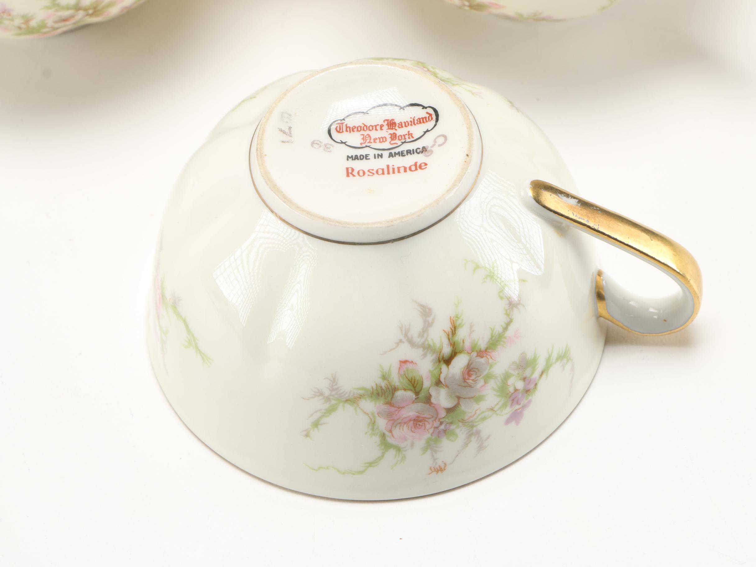 Set of Haviland "Rosalinde" China Tableware