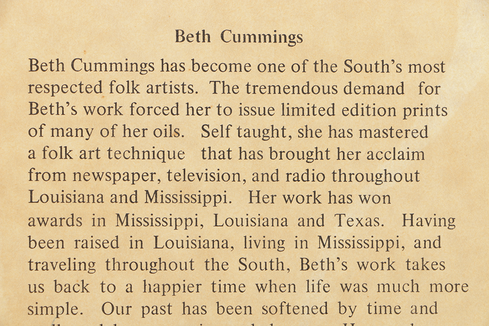 Beth Cummings Limited Edition Offset Lithograph Rural Scene