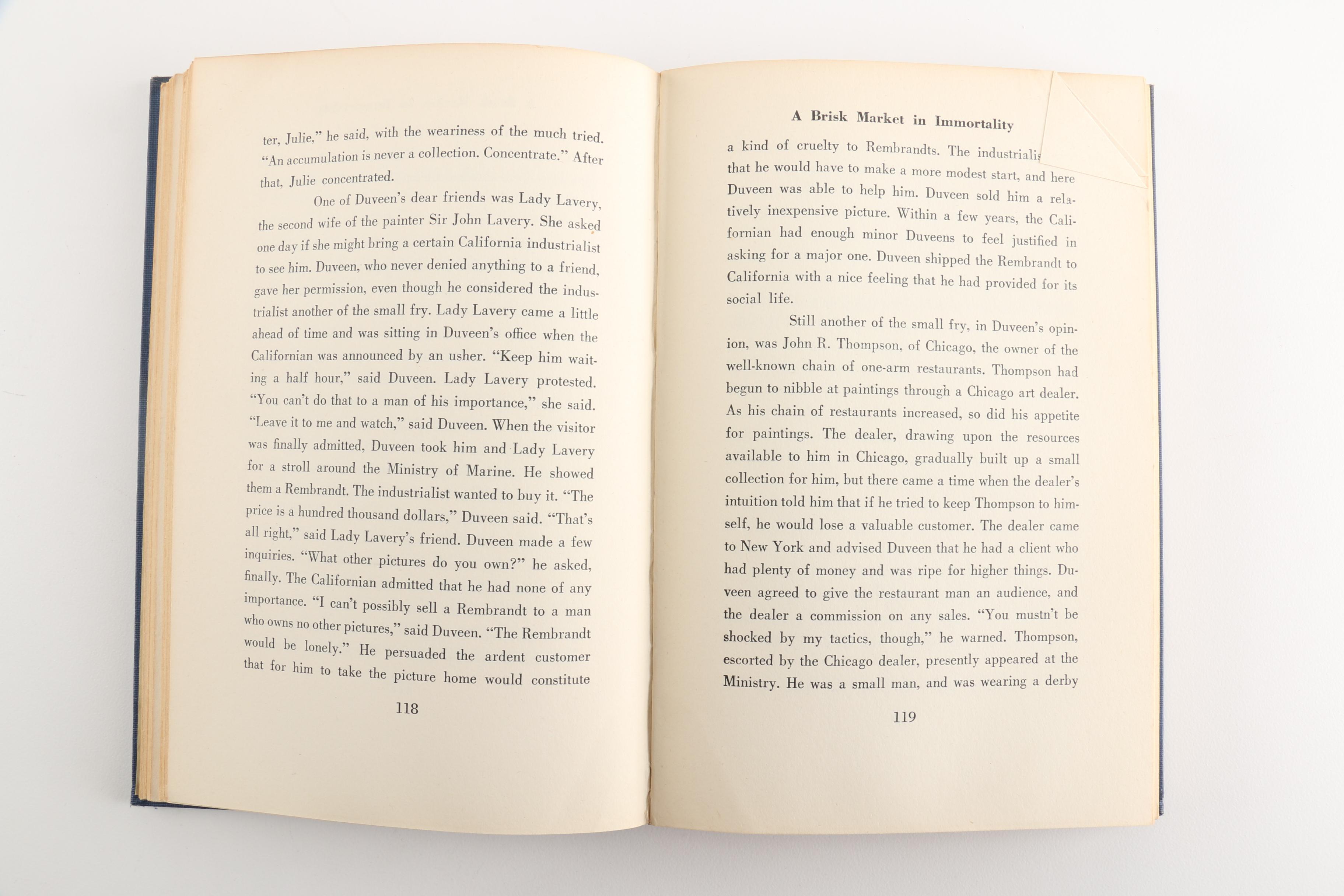 Collection of Books about Art Collector Sir Joseph Duveen