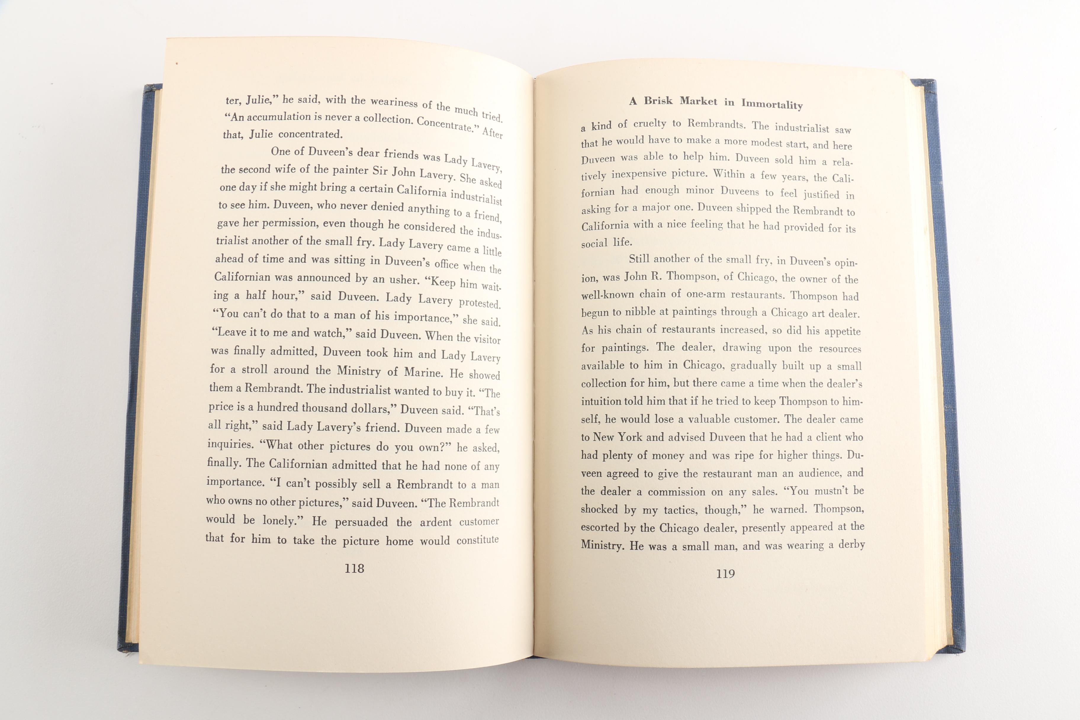 Collection of Books about Art Collector Sir Joseph Duveen