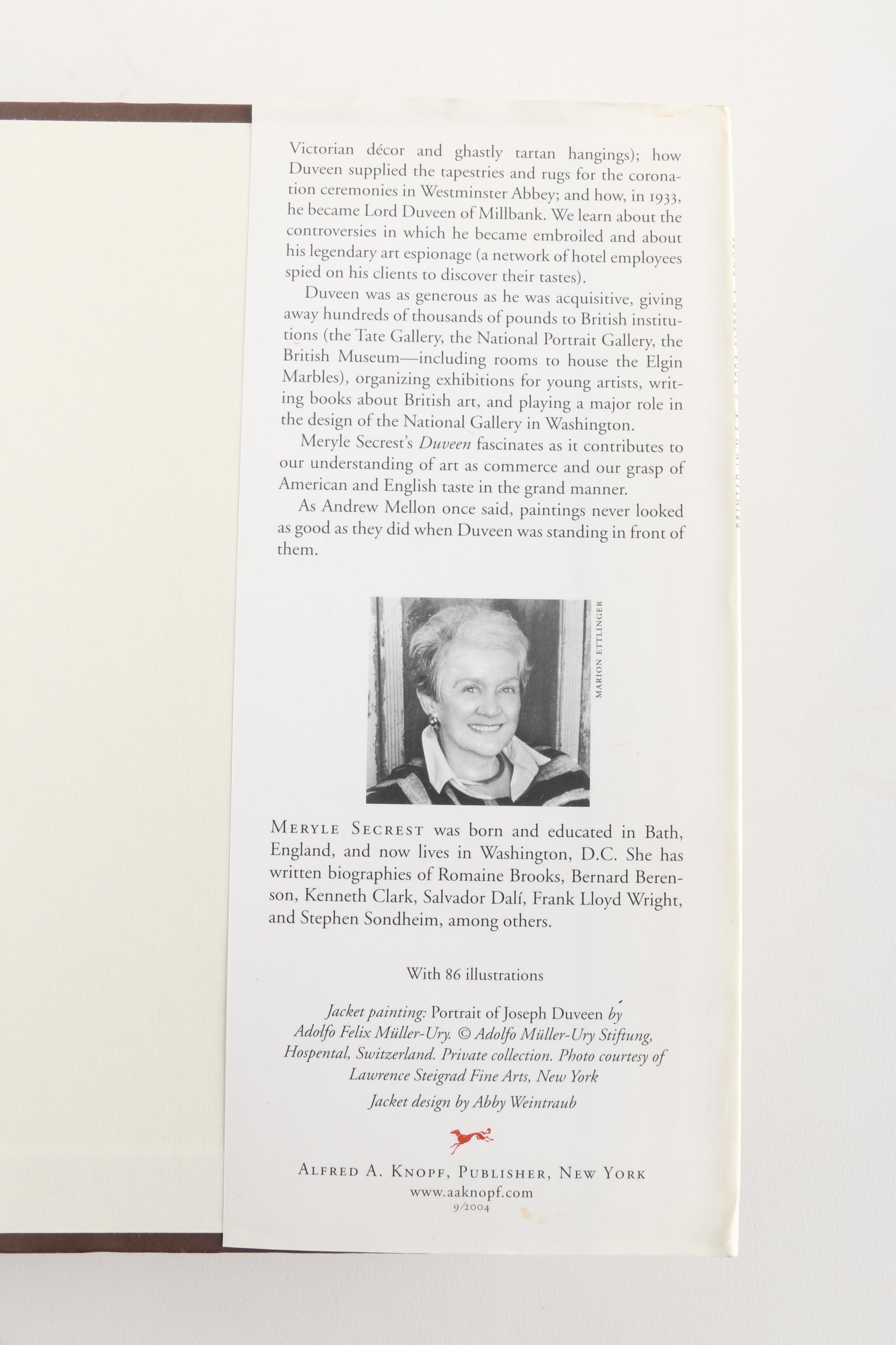 Collection of Books about Art Collector Sir Joseph Duveen