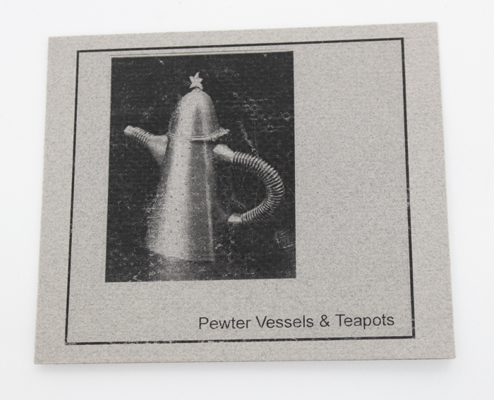 Jon Michael Route Hand-Crafted Pewter Teapot Sculpture