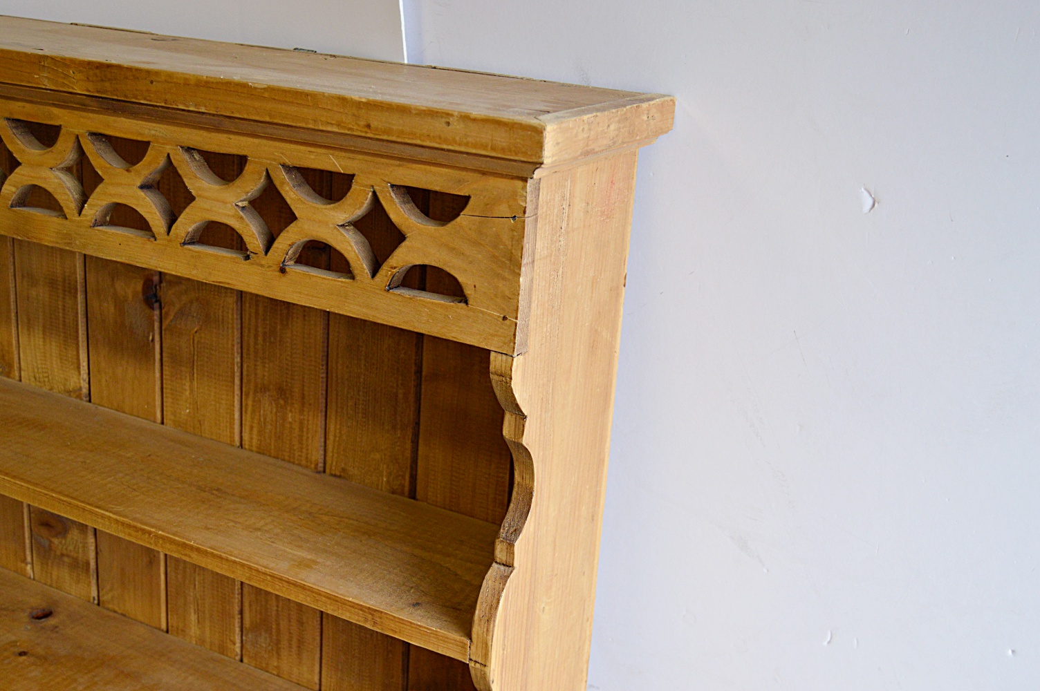 Antique English Pine Wall Shelf