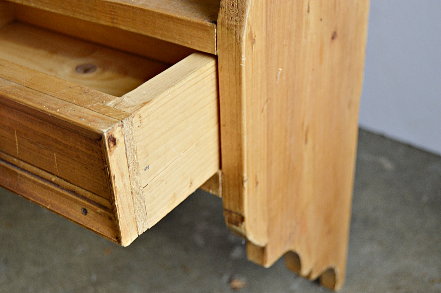 Antique English Pine Wall Shelf