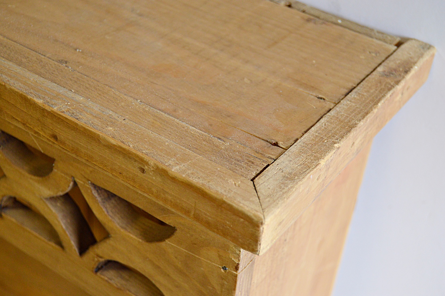 Antique English Pine Wall Shelf