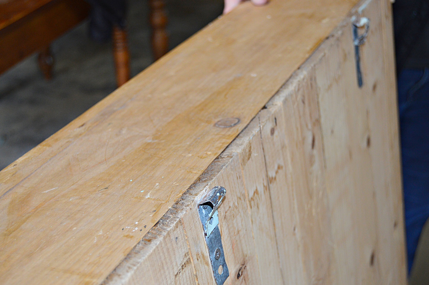 Antique English Pine Wall Shelf