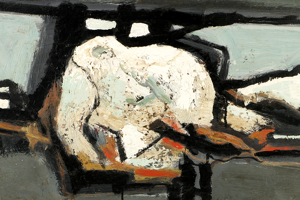 Framed Abstract Oil Painting on Board