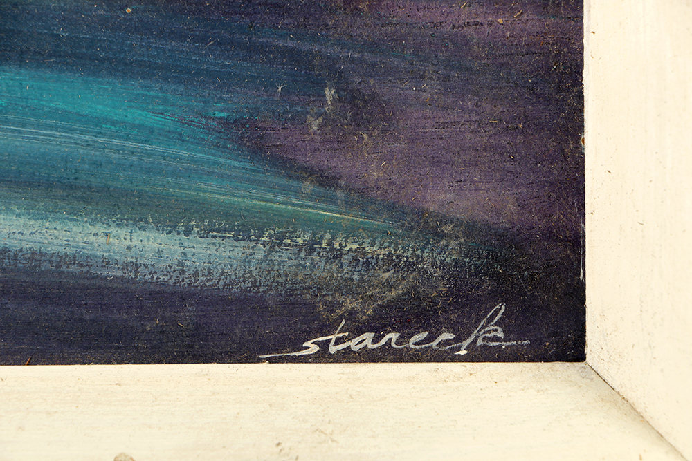 Edgar Stareck Acrylic Painting on Board of the New York Skyline