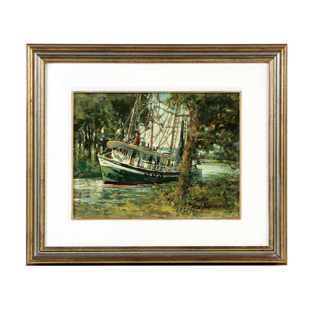 Virginia Rodecker Jarboe Oil Painting on Canvas "Old Timer"