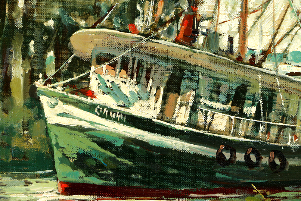 Virginia Rodecker Jarboe Oil Painting on Canvas "Old Timer"