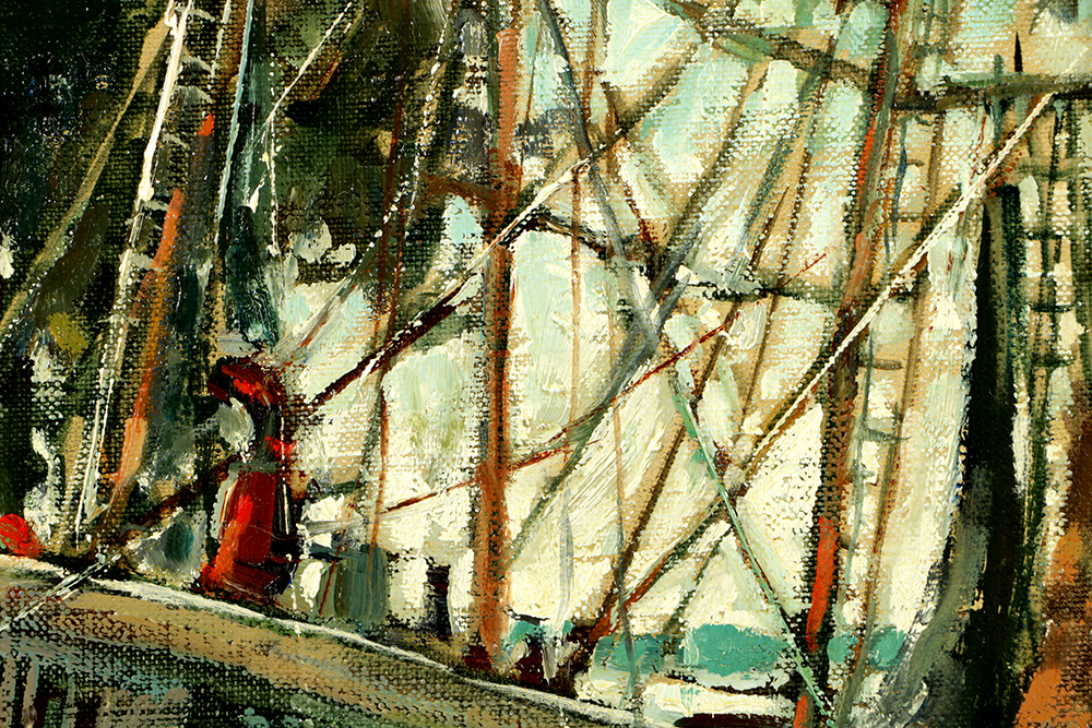 Virginia Rodecker Jarboe Oil Painting on Canvas "Old Timer"