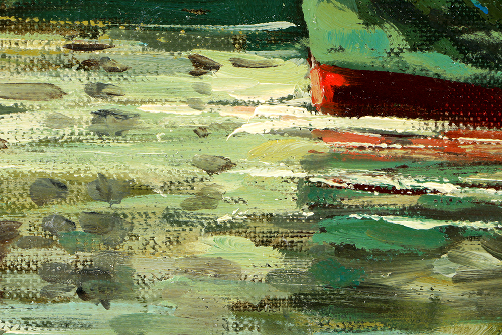 Virginia Rodecker Jarboe Oil Painting on Canvas "Old Timer"