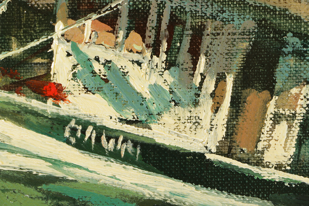 Virginia Rodecker Jarboe Oil Painting on Canvas "Old Timer"