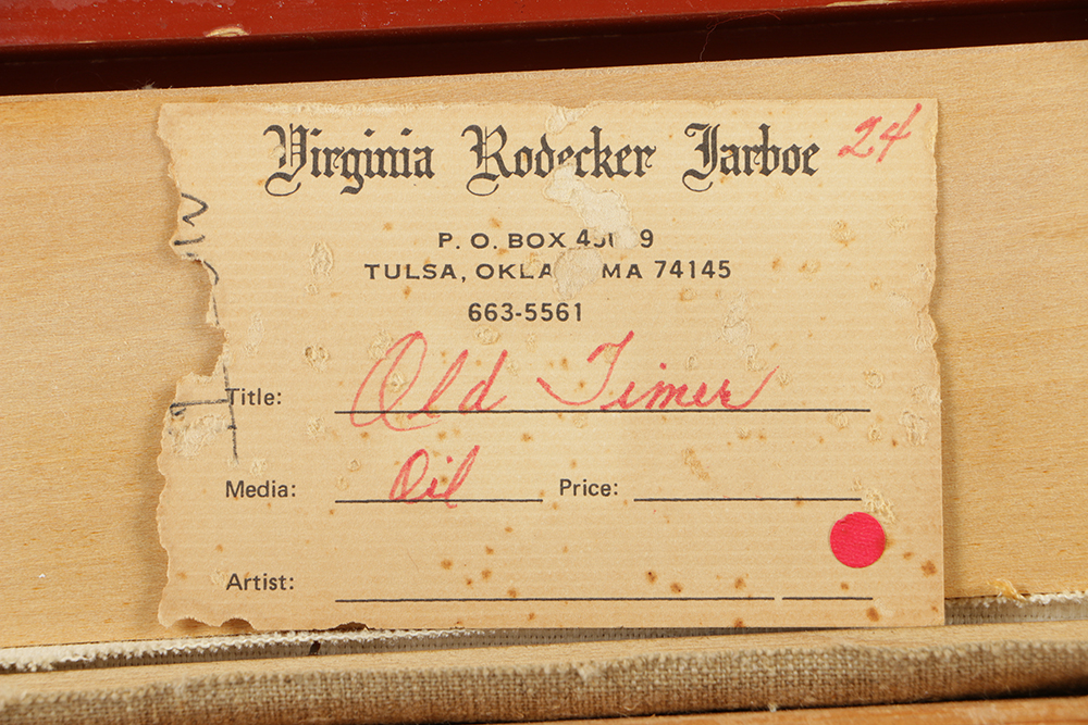 Virginia Rodecker Jarboe Oil Painting on Canvas "Old Timer"