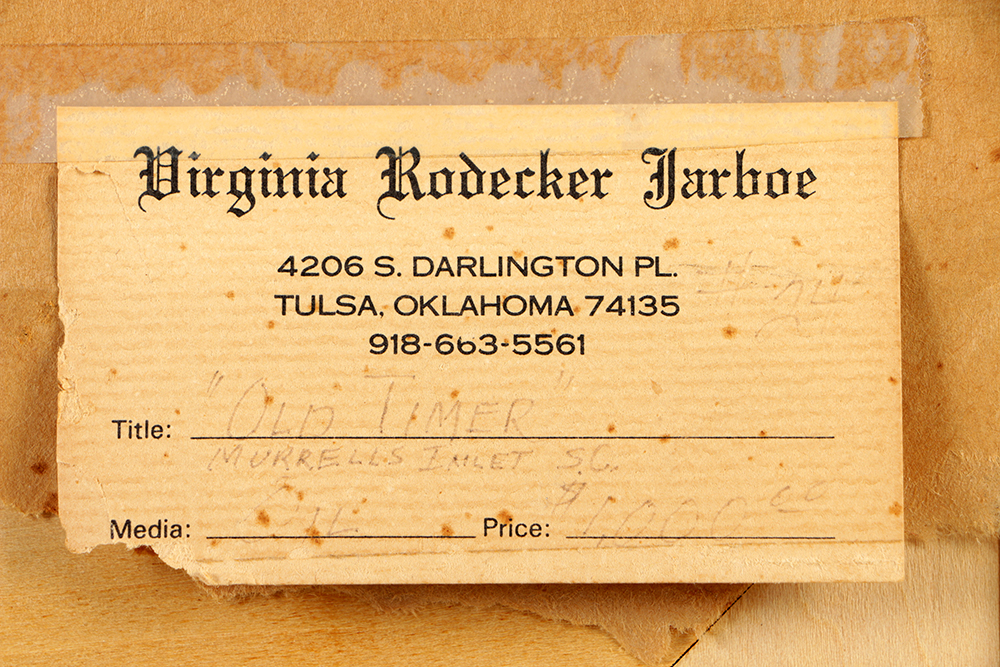 Virginia Rodecker Jarboe Oil Painting on Canvas "Old Timer"