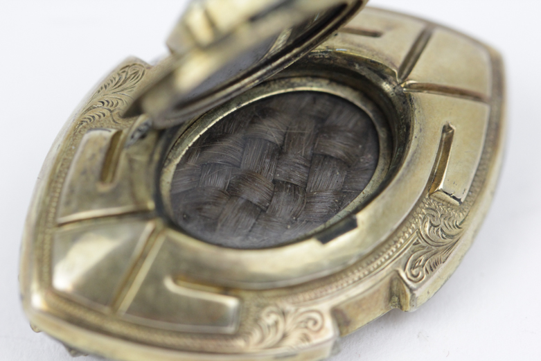 Victorian Citrine Mourning Brooch