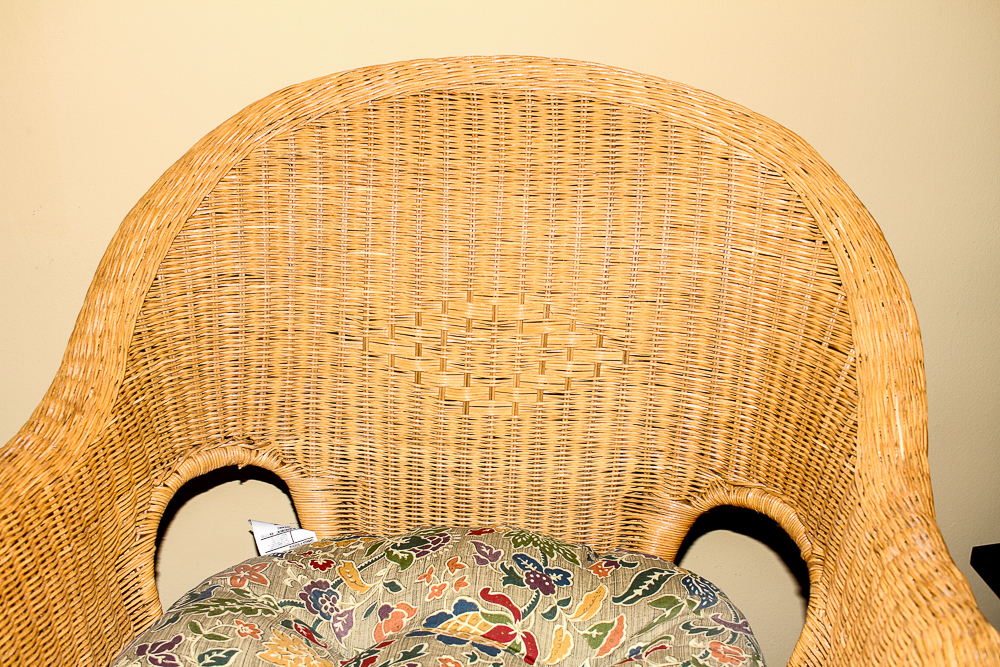 Pier 1 Wicker Chair and Cushion