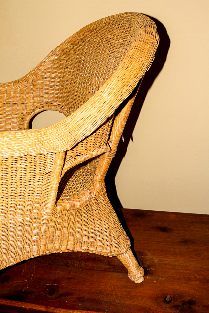 Pier 1 Wicker Chair and Cushion