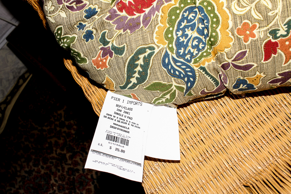 Pier 1 Wicker Chair and Cushion