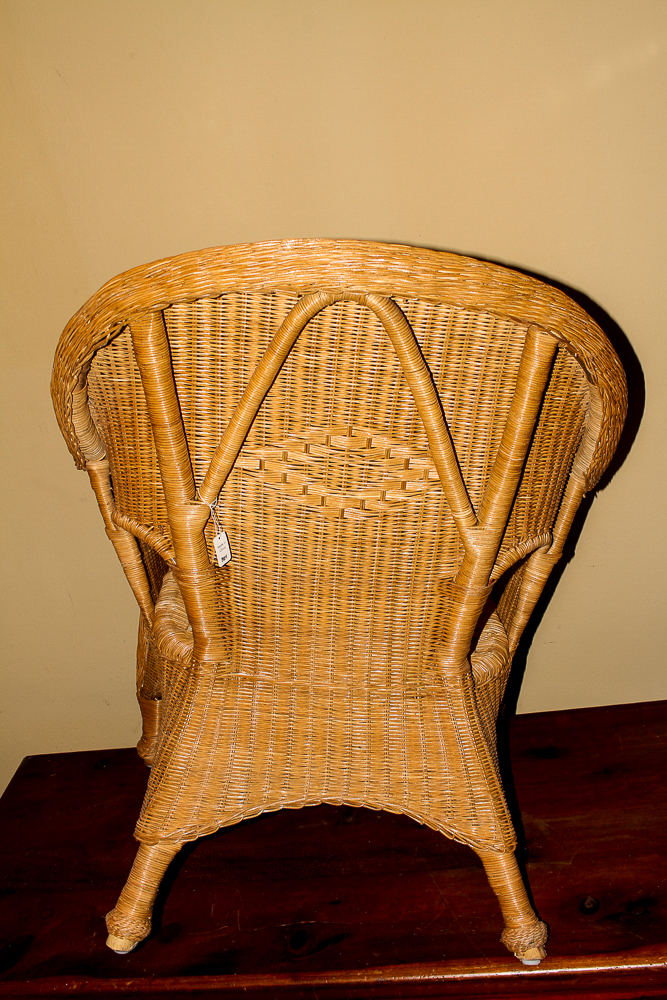 Pier 1 Wicker Chair and Cushion
