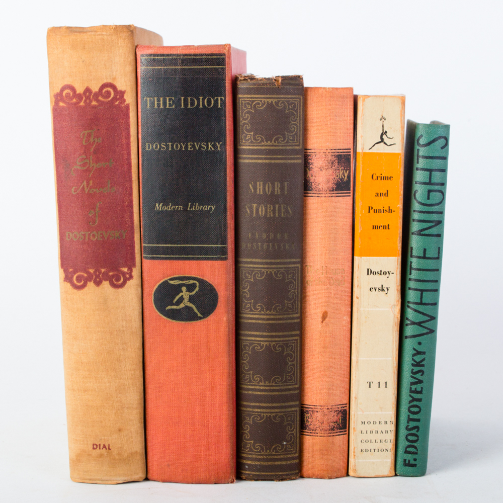 Collection of Vintage Fyodor Dostoyevsky Books