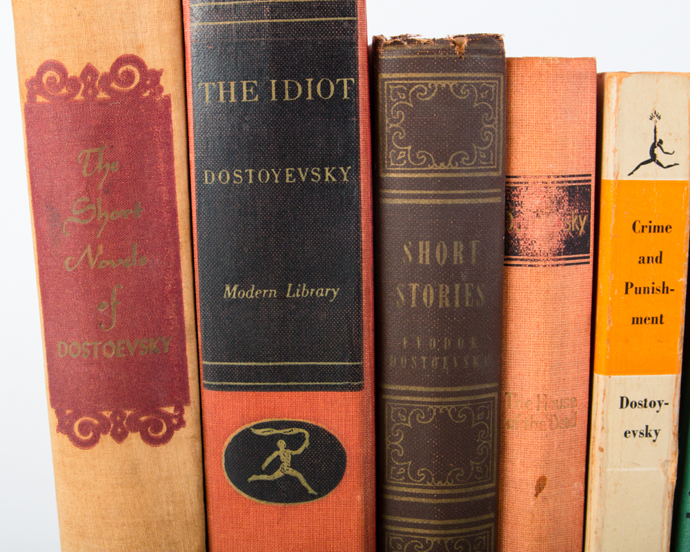 Collection of Vintage Fyodor Dostoyevsky Books