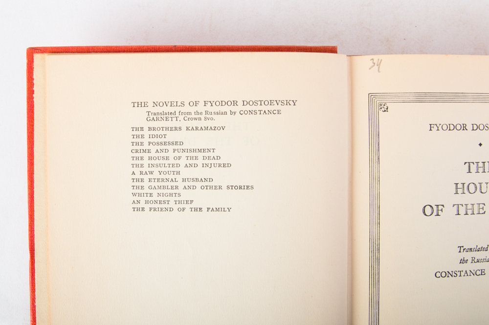 Collection of Vintage Fyodor Dostoyevsky Books