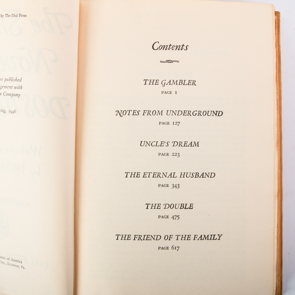 Collection of Vintage Fyodor Dostoyevsky Books