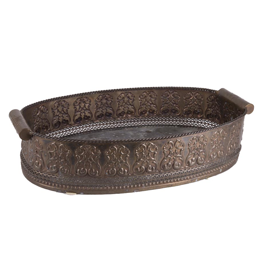 Large Indian Decorative Metal Basket