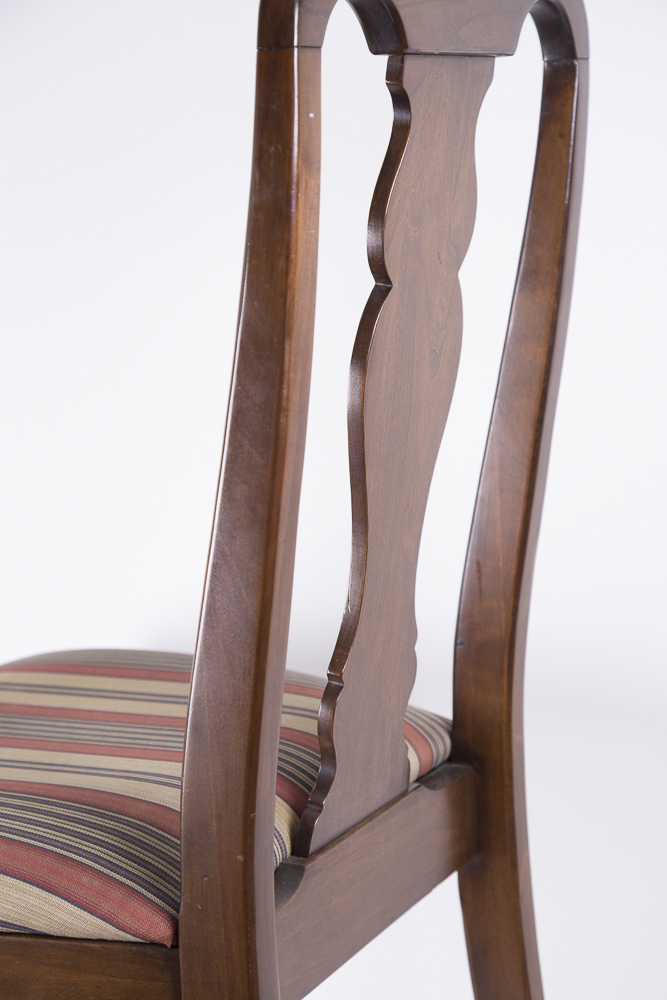 Set of Seven Queen Anne Style Dining Chairs