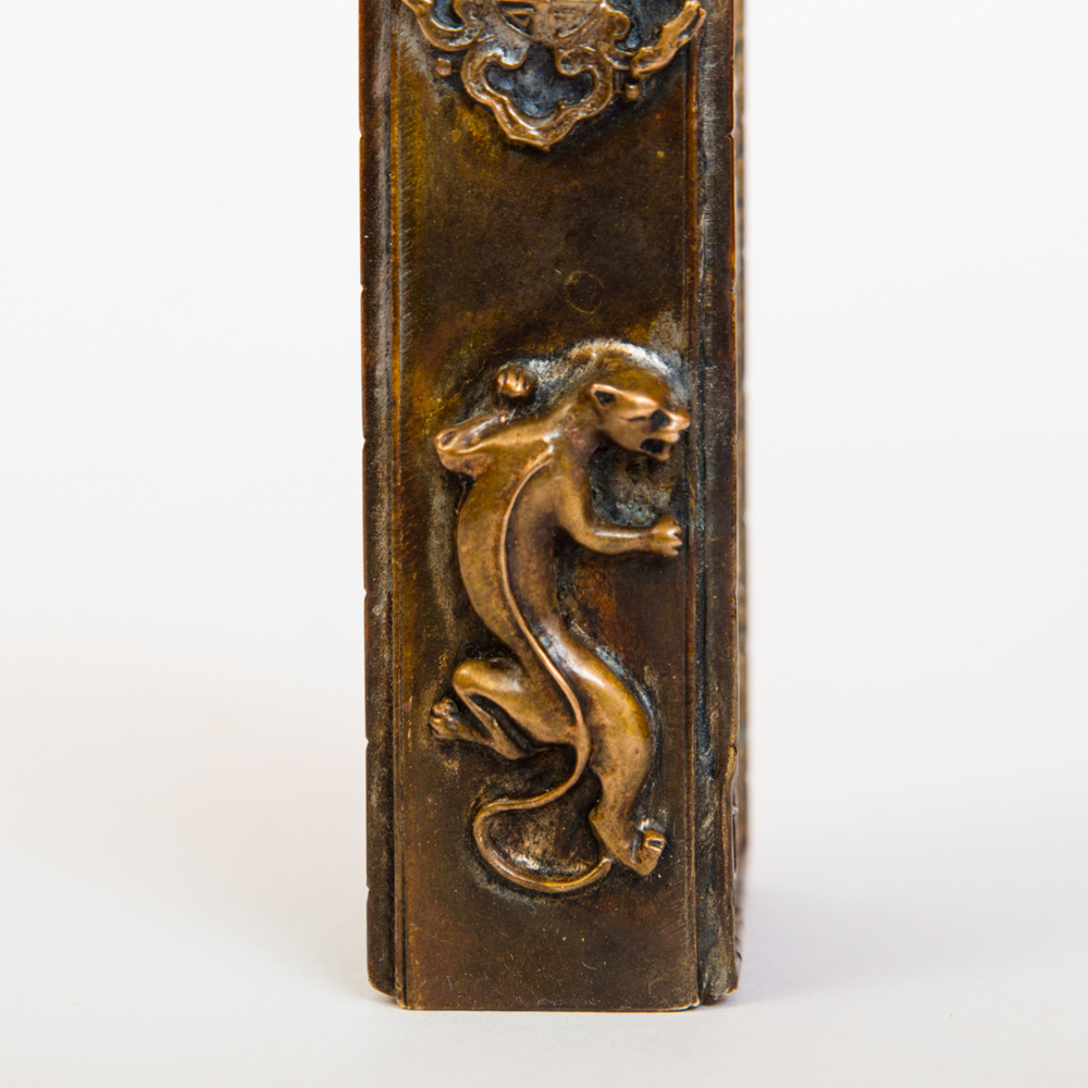 Chinese Brass Dragon Motif Snuff Bottle