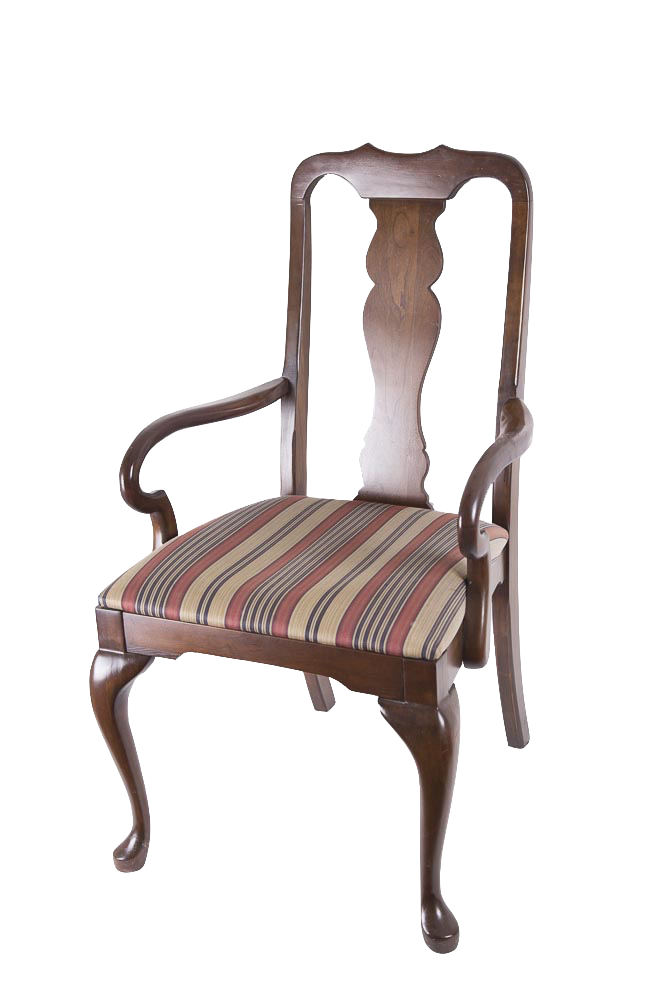 Set of Seven Queen Anne Style Dining Chairs