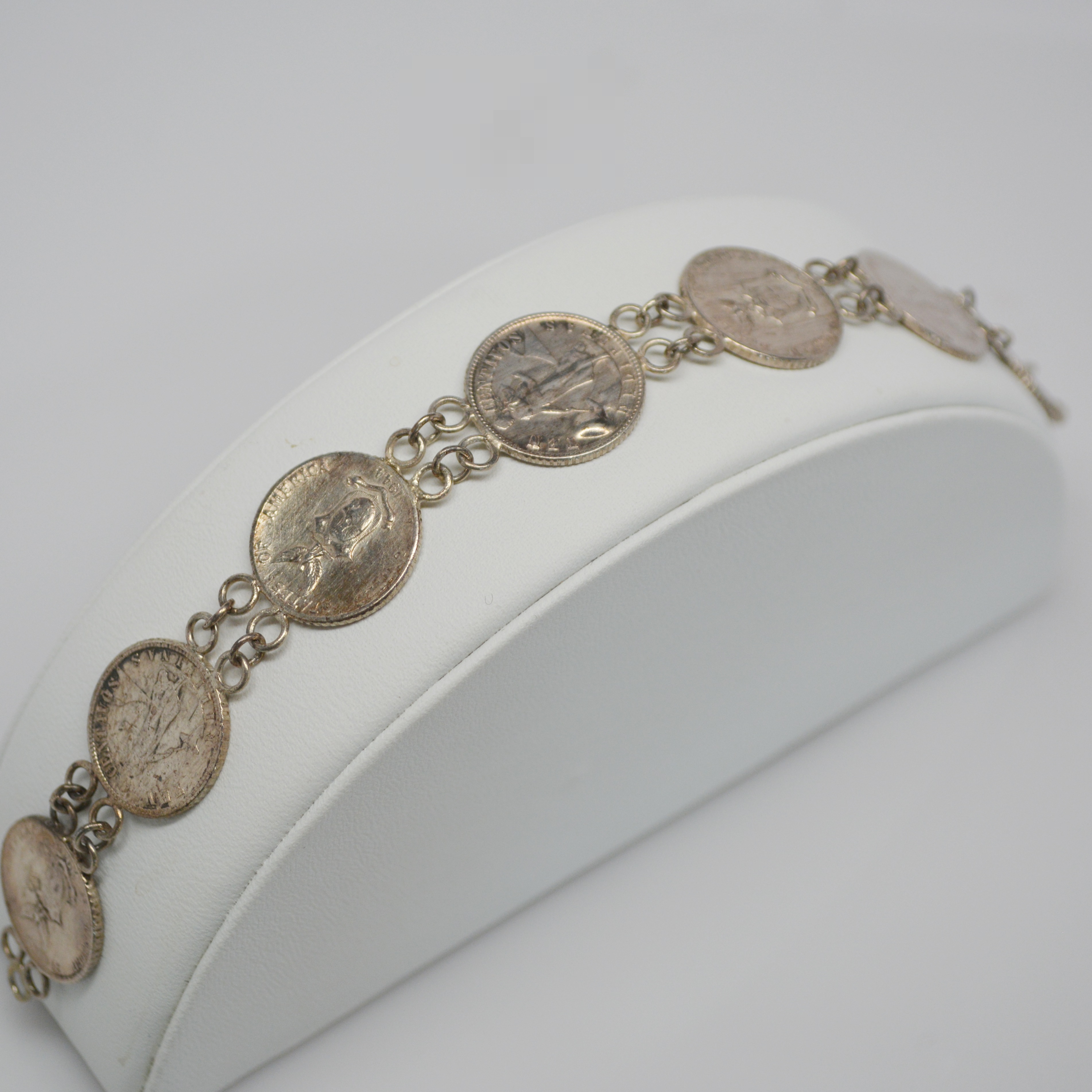 Sterling Silver Coin Bracelet