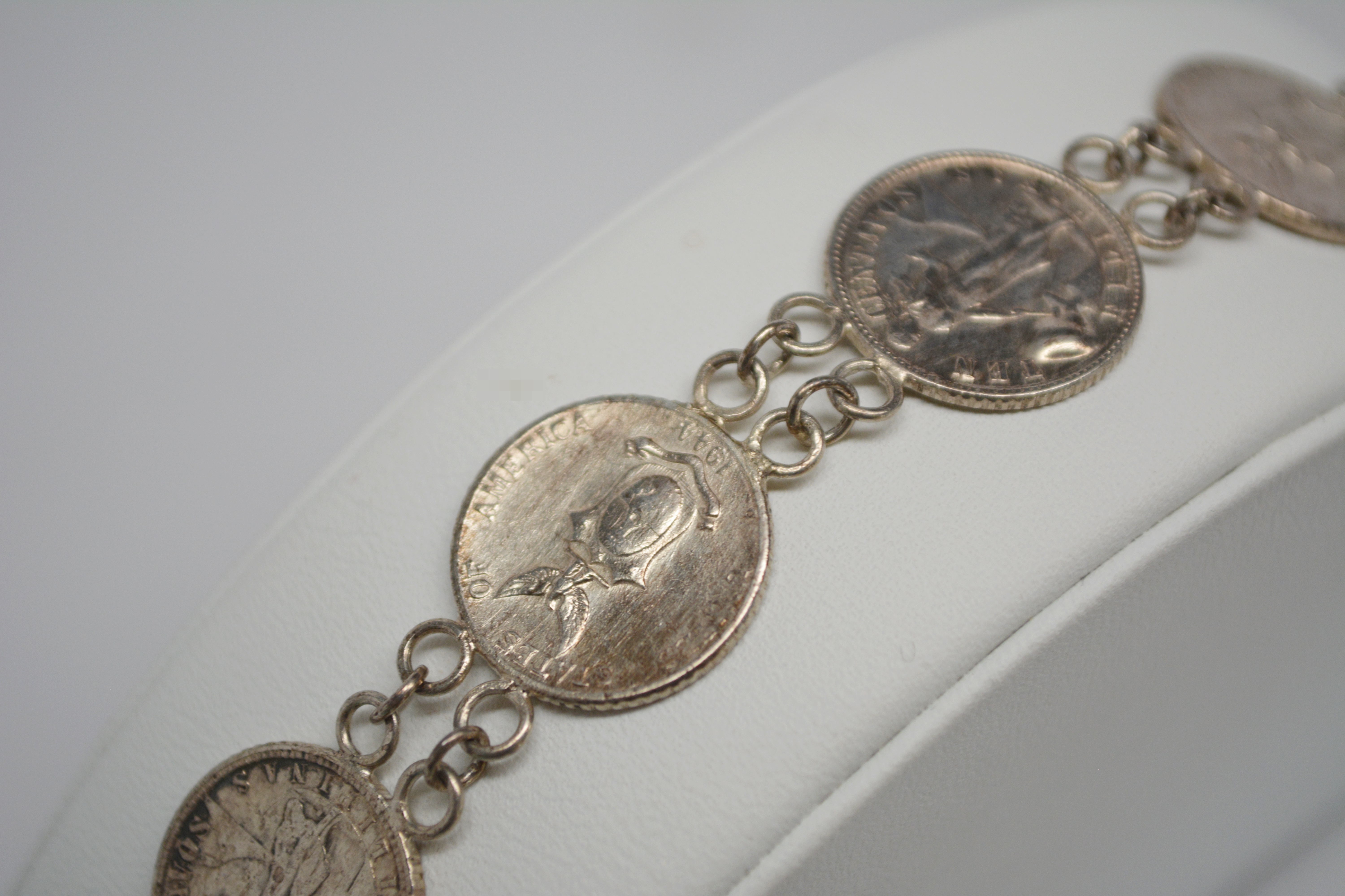 Sterling Silver Coin Bracelet
