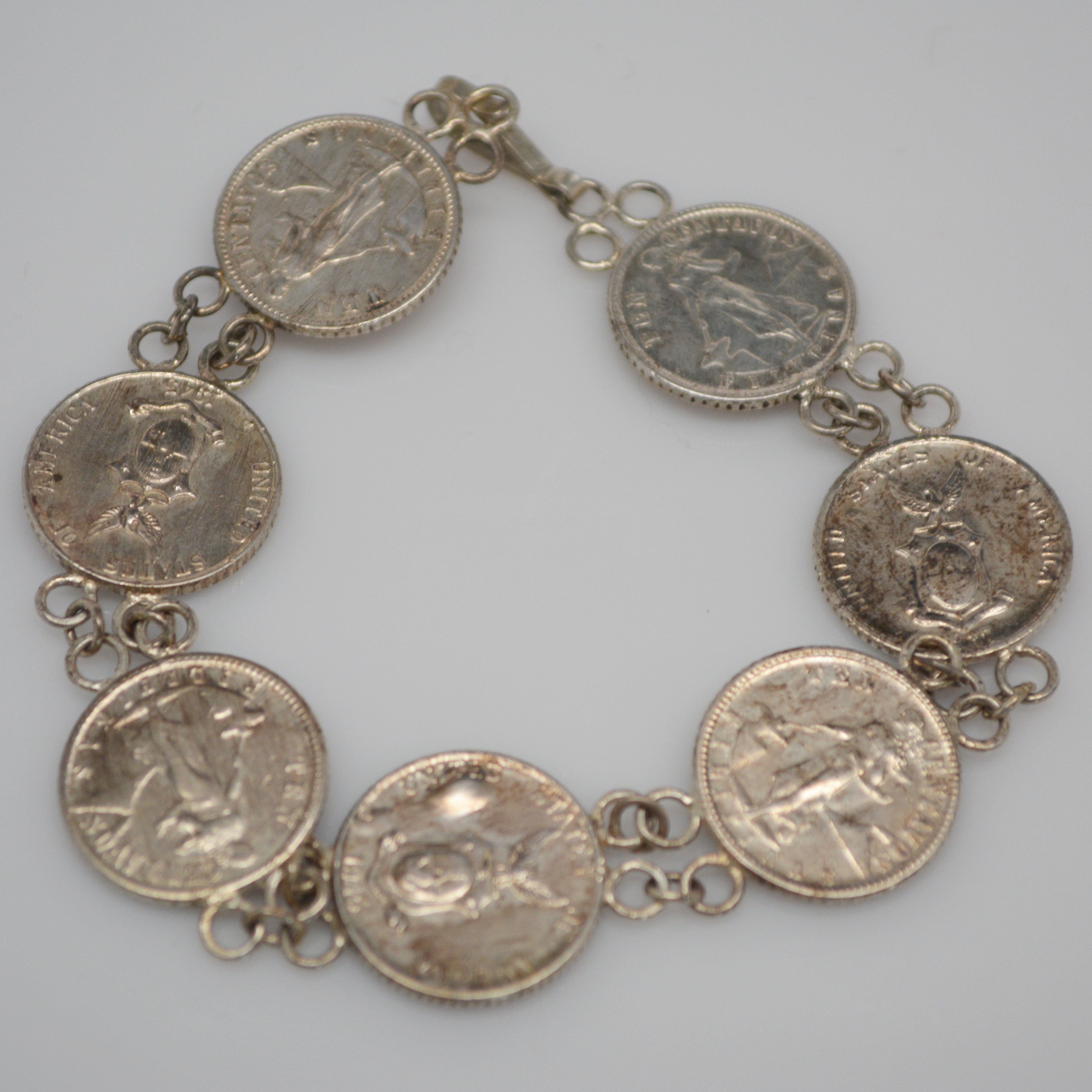 Sterling Silver Coin Bracelet