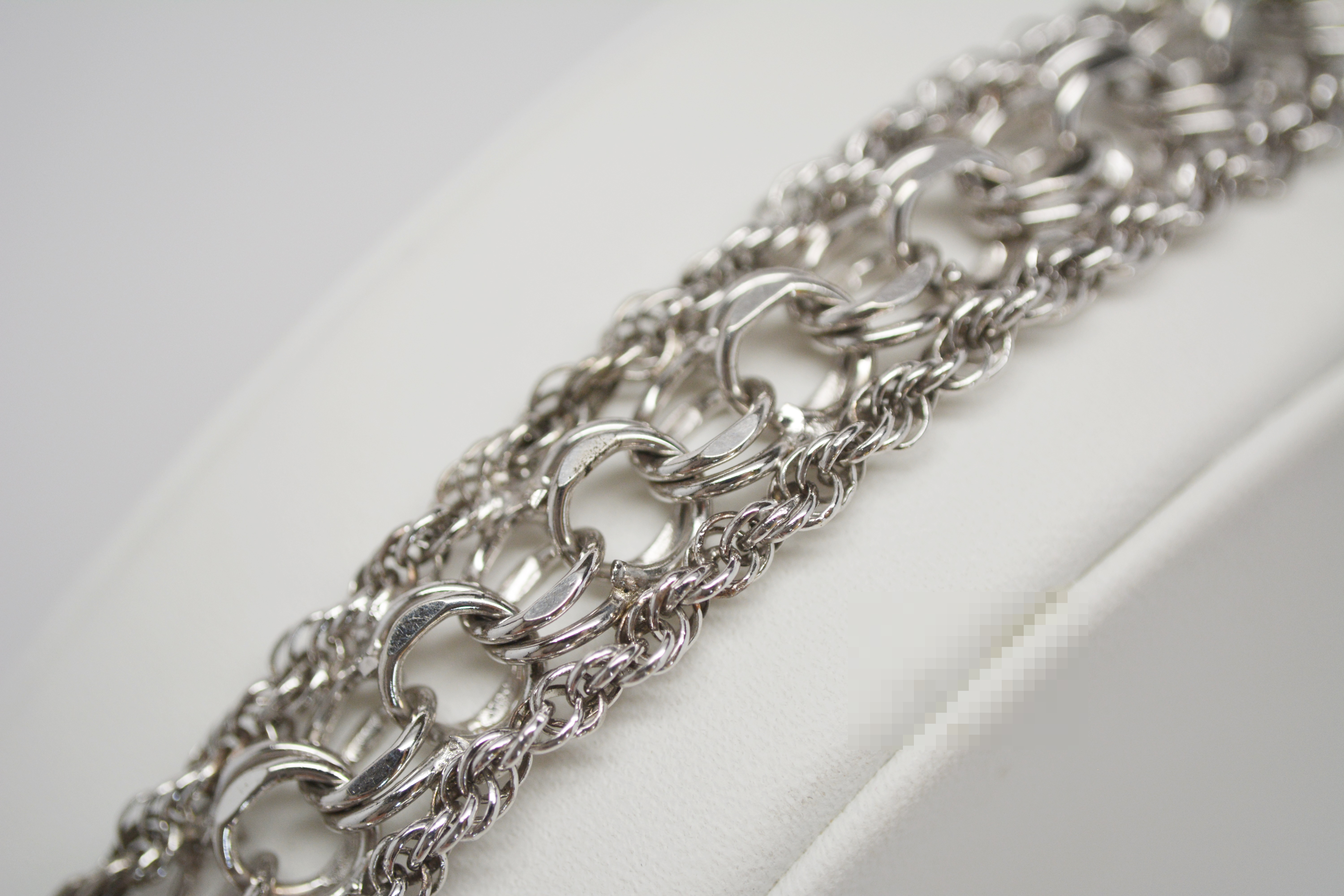 Sterling Silver Multiple Chain Charm Bracelet