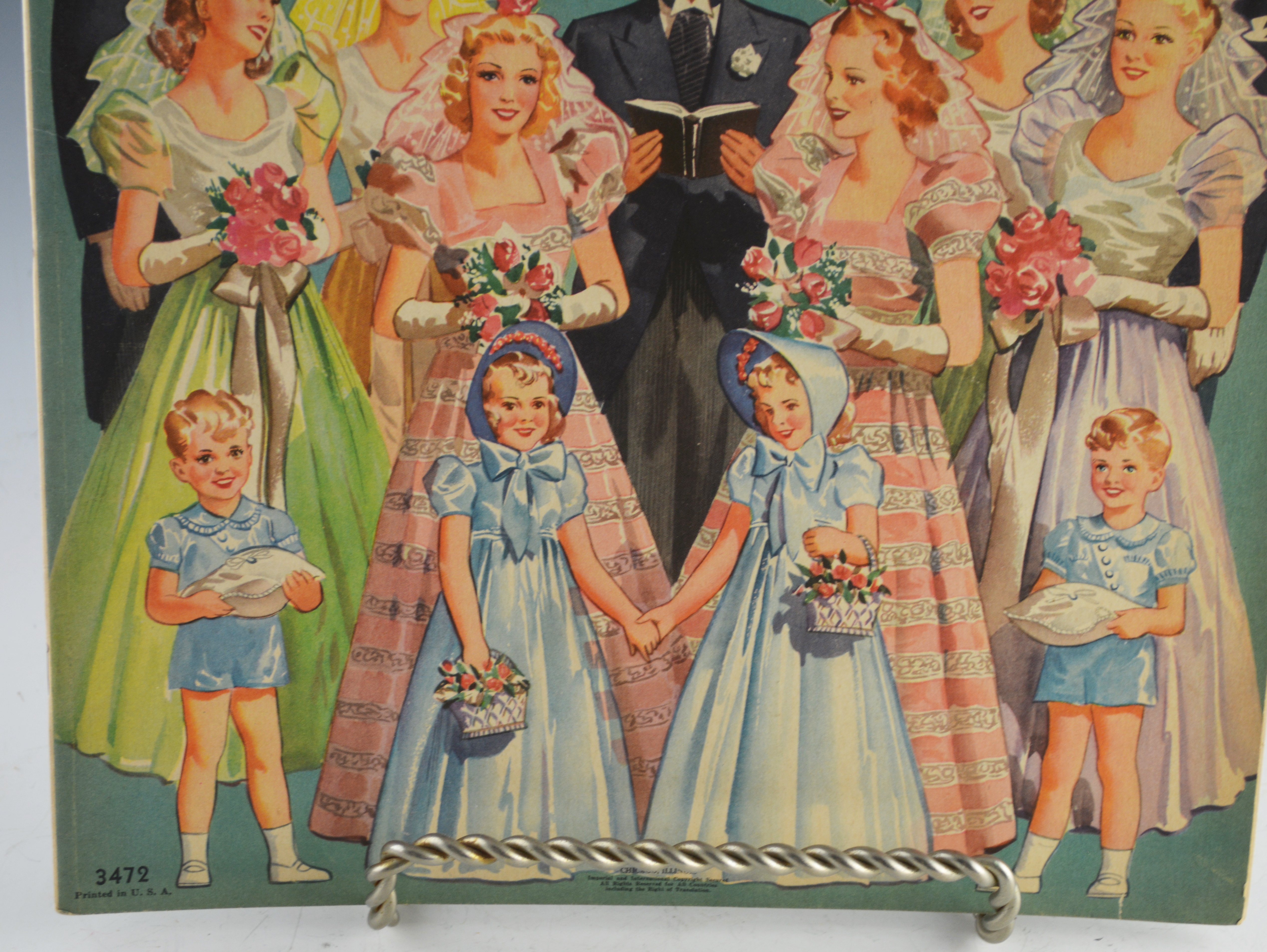 Vintage Uncut 1939 "Double Wedding" Paper Doll Book